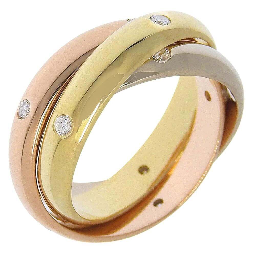 CARTIER Authentic 18k Gold Diamond Trinity Ring